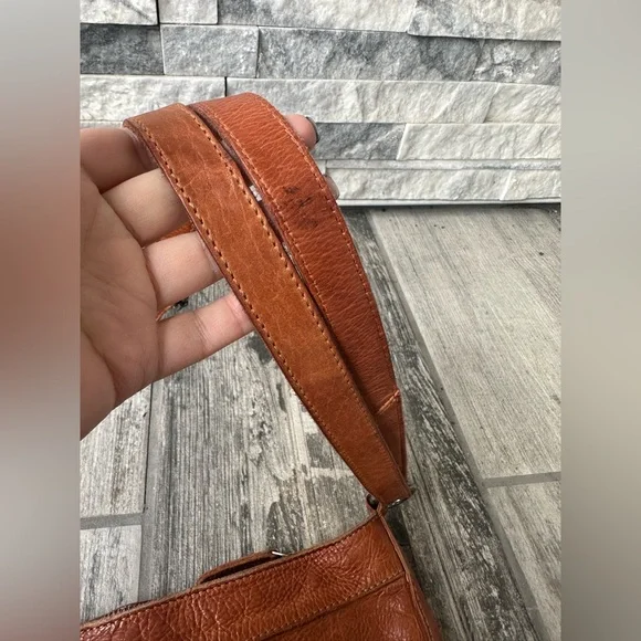 Vilenca Holland Anthropologie BohoCognac Crossbody Bag  Beautiful Woven Leather - Picture 11 of 14